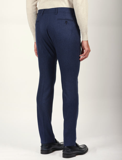 Pantaloni in flanella di lana |Colore:Avio