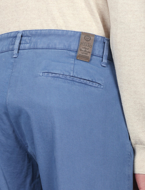 Pantaloni in twill di cotone |Colore:Avio