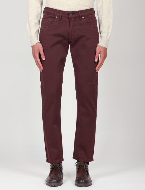 Pantaloni cinque tasche in twill Luigi Fusaro