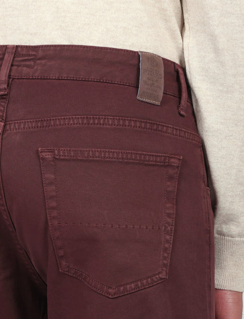 Pantaloni cinque tasche in twill Luigi Fusaro