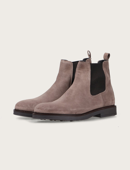 Stivaletto in camoscio modello Chelsea|Colore:Taupe