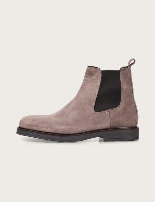 Stivaletto in camoscio modello Chelsea|Colore:Taupe