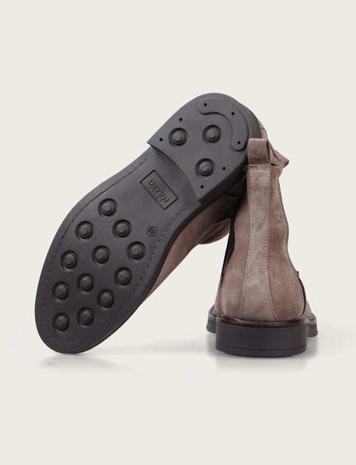 Stivaletto in camoscio modello Chelsea|Colore:Taupe