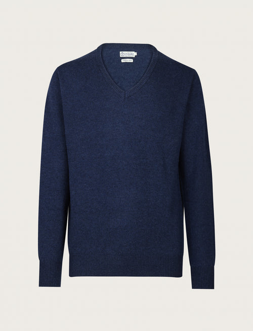 Maglia a scollo a v in lambswool |Colore:Bluette
