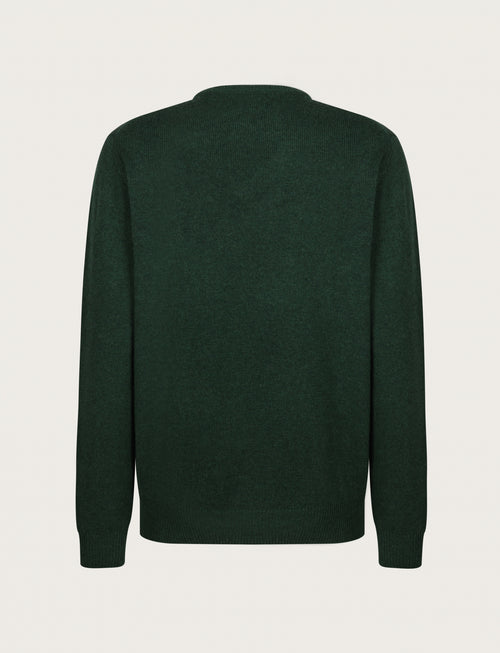Maglia a scollo a v in lambswool |Colore:Verde inglese