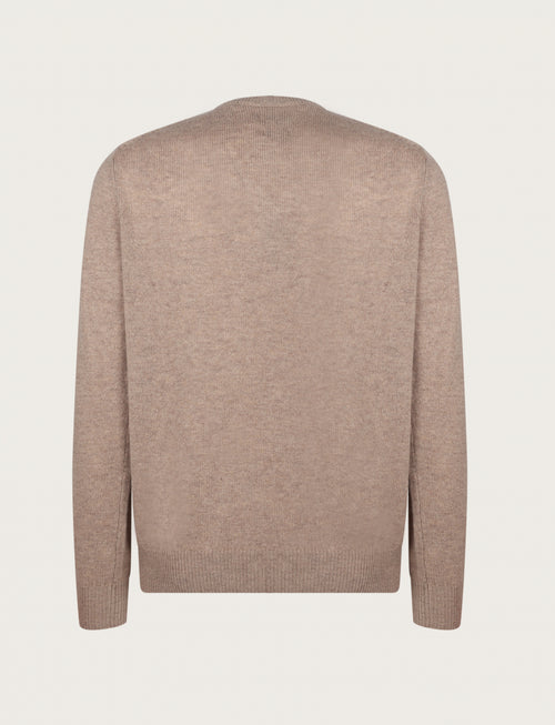 Maglia a scollo a v in lambswool |Colore:Beige