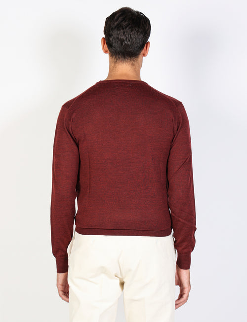 Maglia girocollo in cashmere |Colore:Bordo