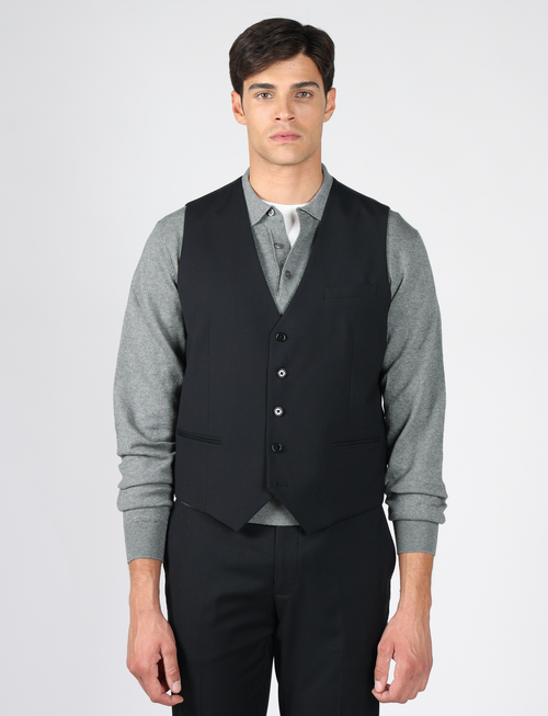 Gilet classico tinta unita |Colore:Nero