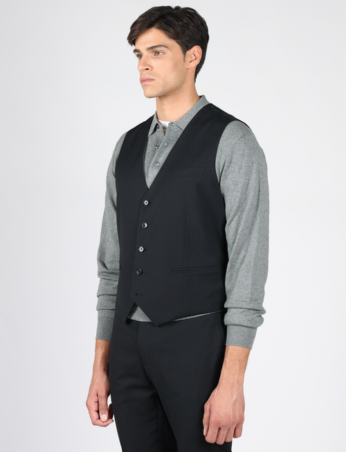 Gilet classico tinta unita |Colore:Nero