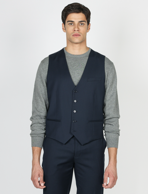 Gilet classico tinta unita |Colore:Blu