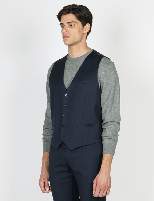 Gilet classico tinta unita |Colore:Blu