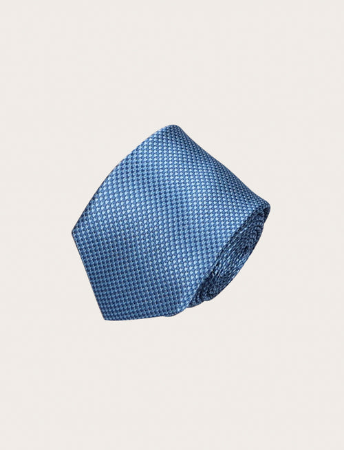 Cravatta in seta dobby con texture geometrica luigi fusaro