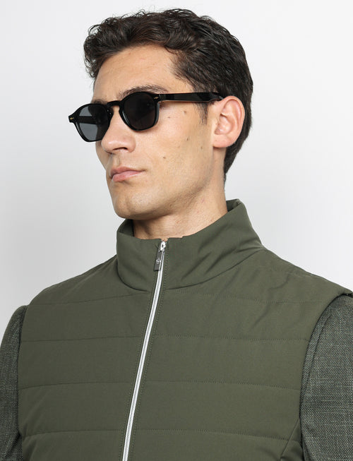 Gilet trapuntato tecnico |Colore:Verde