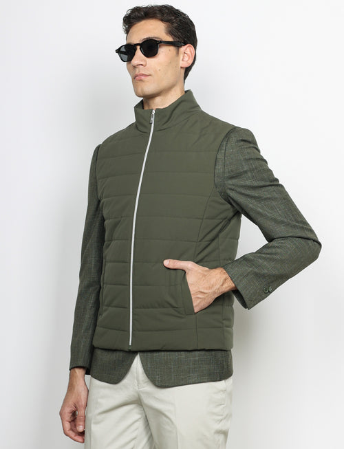 Gilet trapuntato tecnico |Colore:Verde