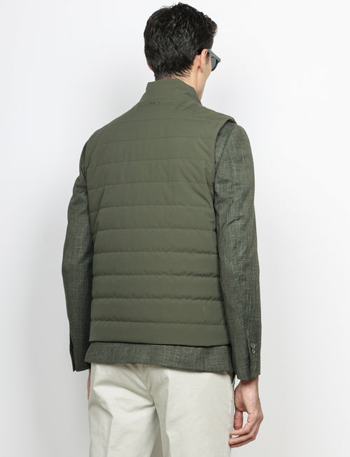 Gilet trapuntato tecnico |Colore:Verde
