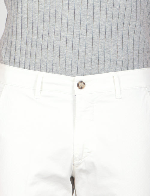 Pantaloni in gabardine di cotone stretch |Colore:Bianco