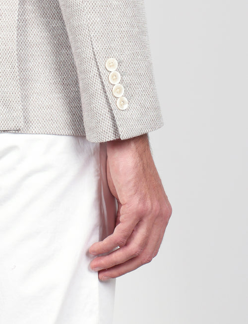Giacca doppiopetto in maglia mélange luigi fusaro