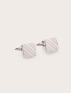 Gemelli da camicia quadrati con righe diagonali luigi fusaro