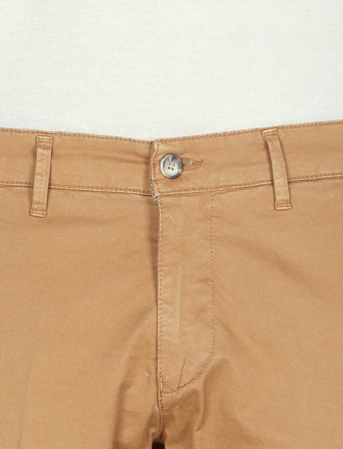 Pantaloni in gabardine di cotone stretch |Colore:Bruciato
