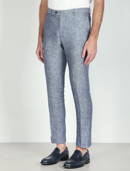 Pantaloni in lino mélange_Luigi Fusaro