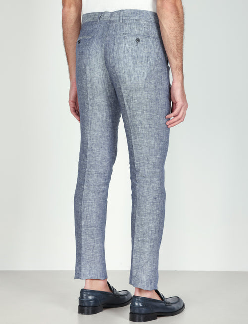Pantaloni in lino mélange_Luigi Fusaro