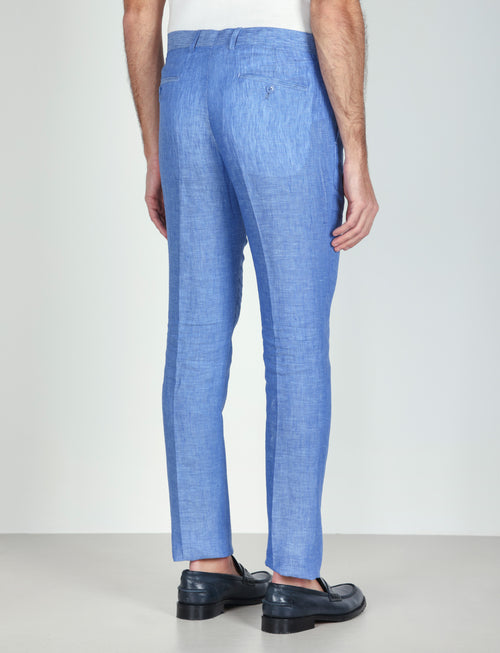 Pantaloni in lino mélange_Luigi Fusaro