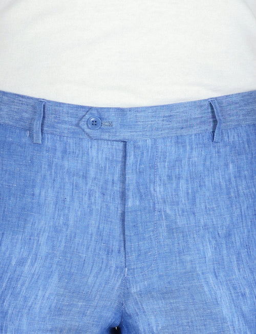 Pantaloni in lino mélange_Luigi Fusaro
