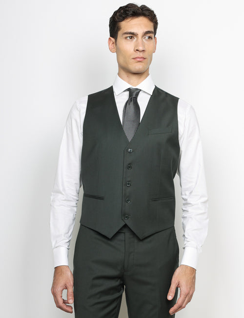 Gilet classico tinta unita |Colore:Verde