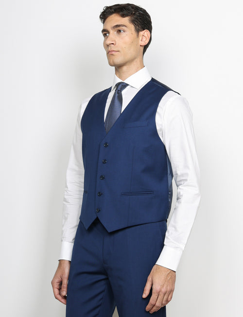Gilet classico tinta unita |Colore:Avio