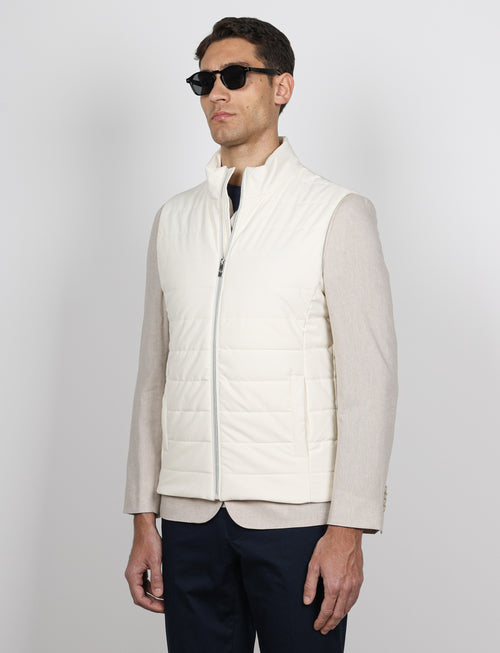 Gilet trapuntato tecnico |Colore:Panna