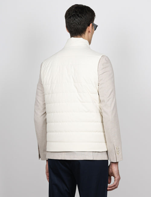 Gilet trapuntato tecnico |Colore:Panna