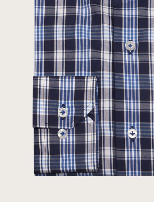 Camicia in cotone a quadri medi luigi fusaro