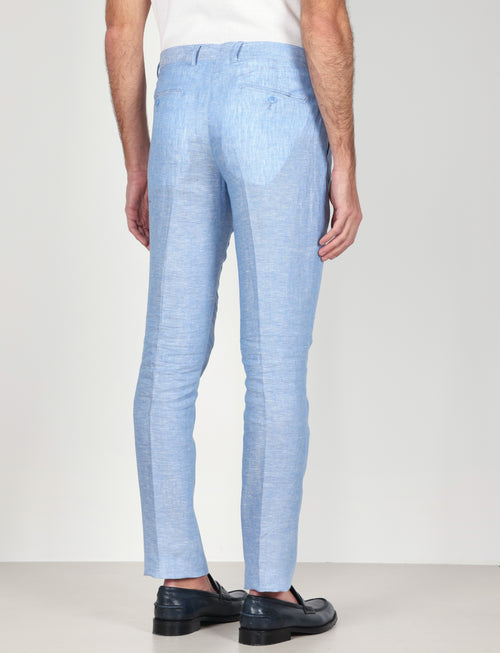 Pantaloni in lino mélange_Luigi Fusaro