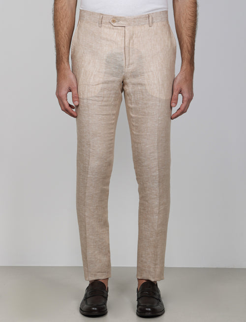 Pantaloni in lino mélange_Luigi Fusaro