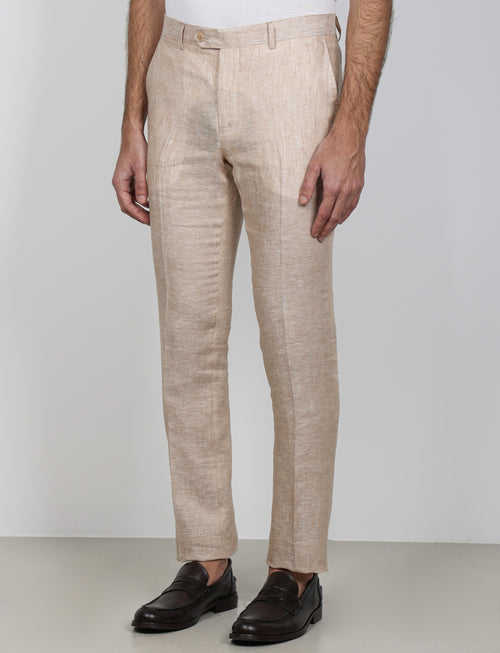 Pantaloni in lino mélange_Luigi Fusaro
