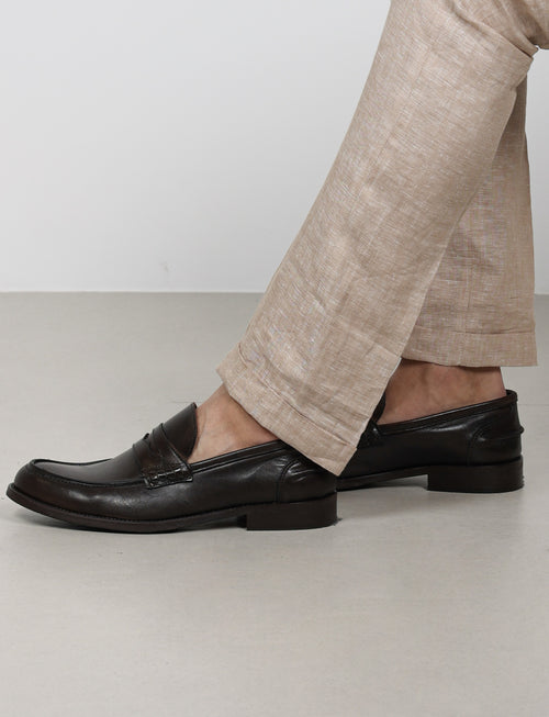 Pantaloni in lino mélange_Luigi Fusaro