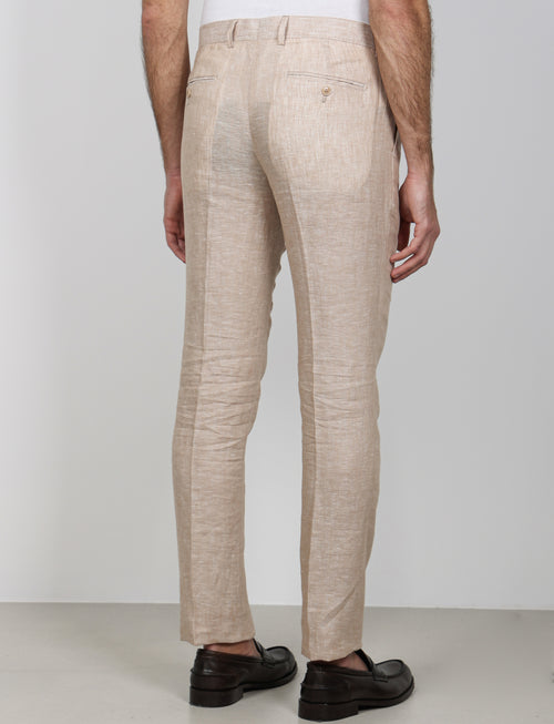 Pantaloni in lino mélange_Luigi Fusaro