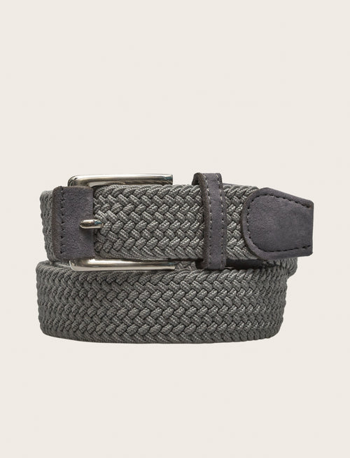 Cintura elasticizzata intrecciata |Colore:Grigio