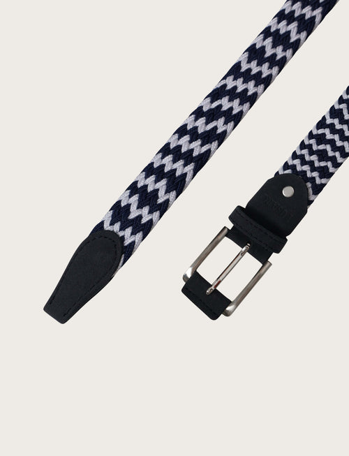 Cintura elasticizzata intrecciata bicolore_Luigi Fusaro