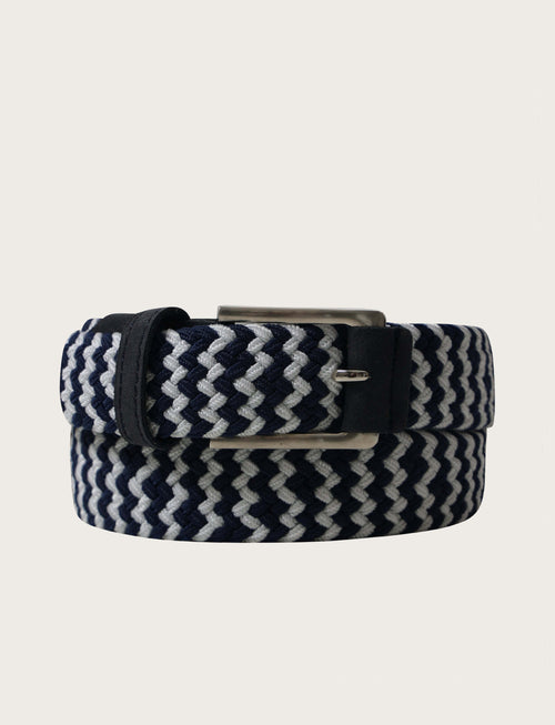Cintura elasticizzata intrecciata bicolore_Luigi Fusaro