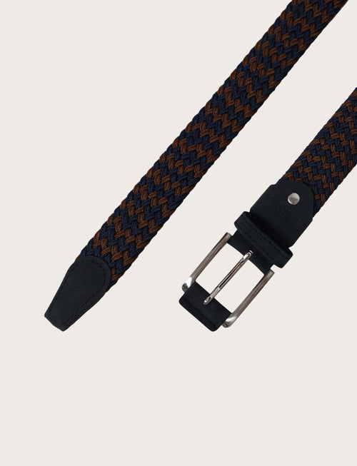 Cintura elasticizzata intrecciata bicolore_Luigi Fusaro