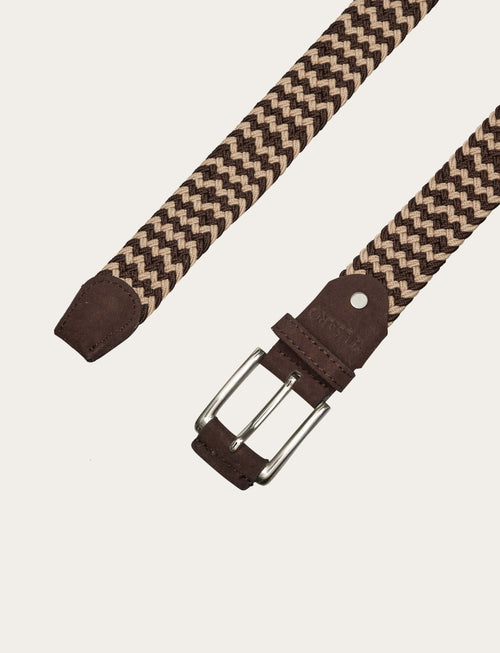 Cintura elasticizzata intrecciata bicolore_Luigi Fusaro