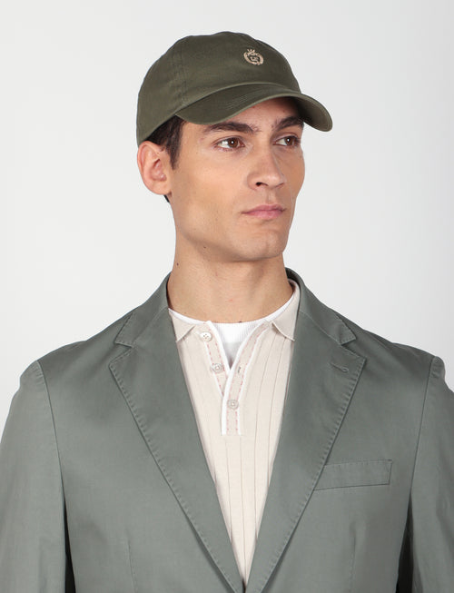 Giacca tinta unita in cotone stretch |Colore:Verde