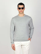 Maglia girocollo in cotone a maniche lunghe luigi fusaro