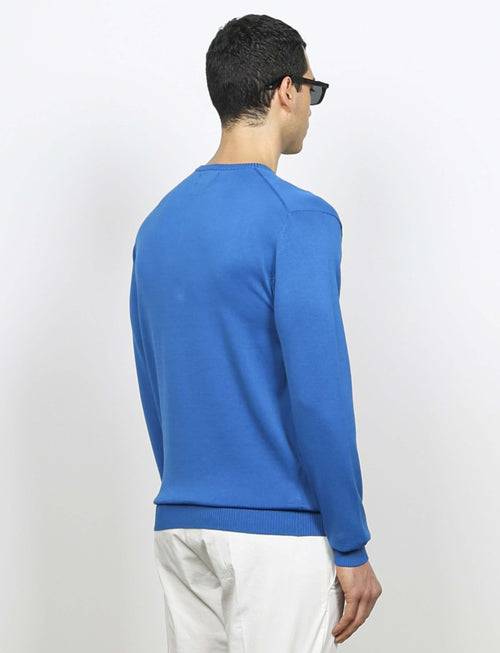 Maglia girocollo in cotone a maniche lunghe luigi fusaro