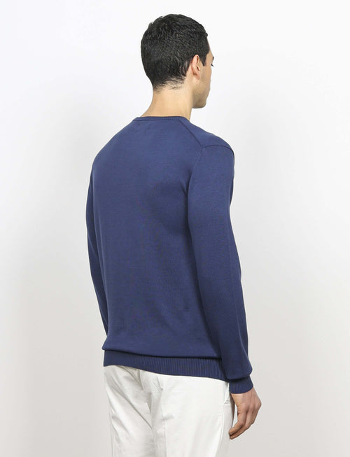 Maglia girocollo in cotone a maniche lunghe luigi fusaro