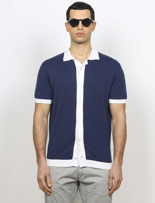 Cardigan polo in cotone luigi fusaro