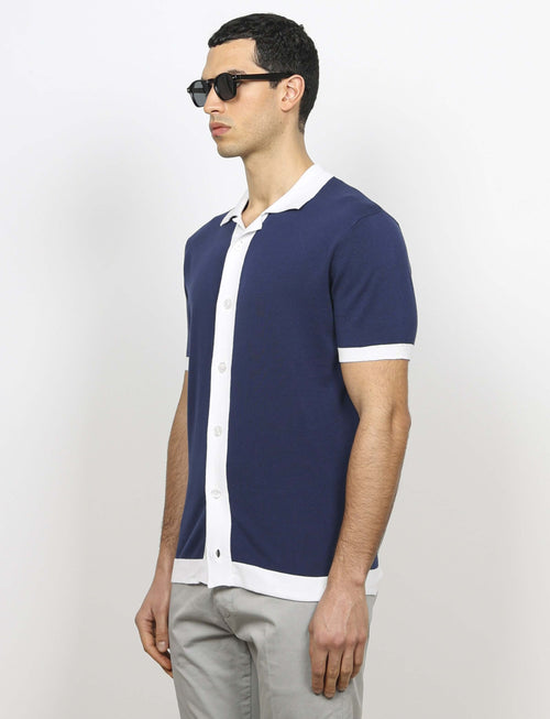 Cardigan polo in cotone luigi fusaro