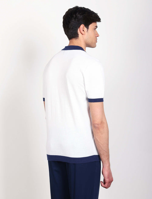 Cardigan polo in cotone luigi fusaro
