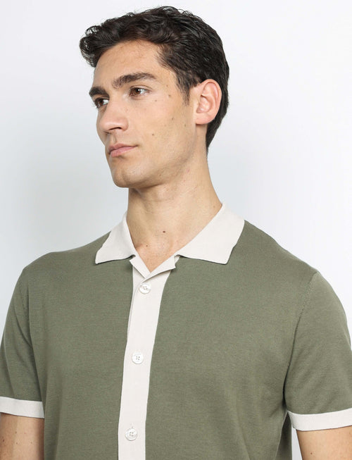 Cardigan polo in cotone luigi fusaro